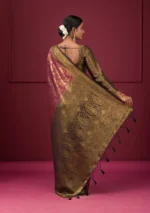 Maroon Zariwork Soft Silk Saree - Image 2